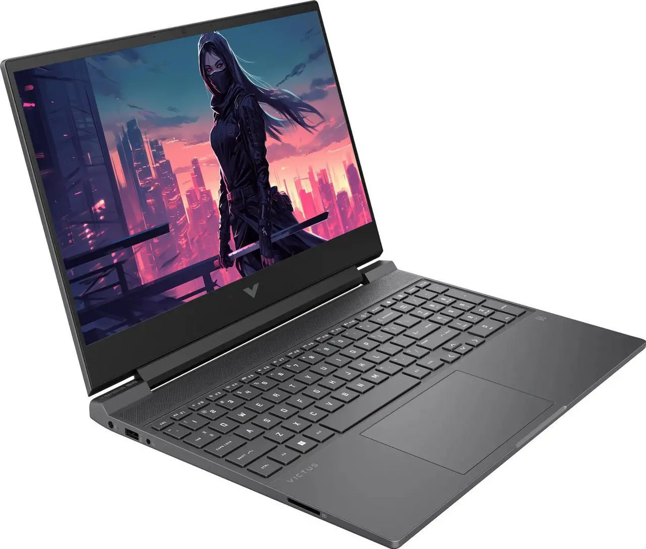 Main image of HP Victus 15 Gaming Laptop, 15.6 FHD IPS Display, 8-Core Intel Core i5-12450H, 32GB RAM 1TB SSD, Windows 11 Pro, Backlit Keyboard, Numeric Keypad, Mica Silver