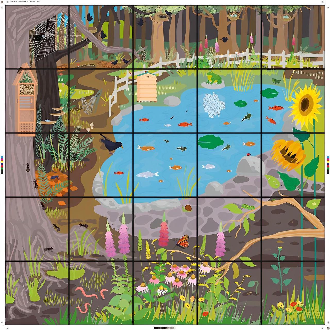 TTS Wildlife Garden Mat for Bee-Bot and Blue-Bot Coding Floor Robot Mats, Educational STEM Learning & Teaching Programming Robots Playmats Accessories