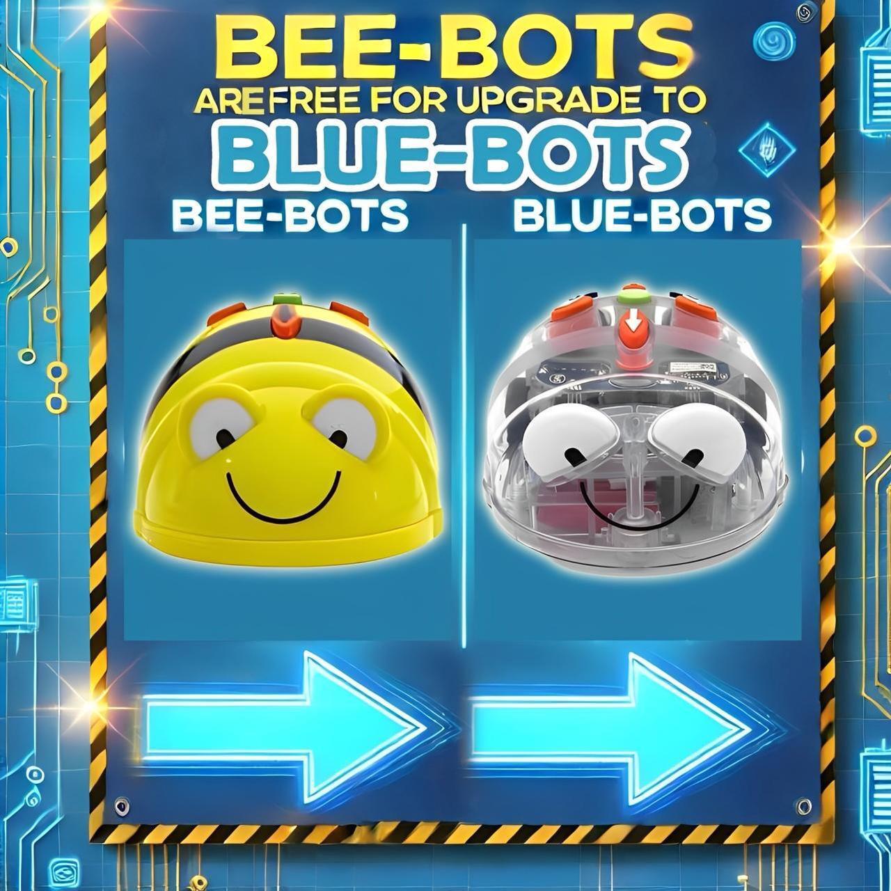 Alt view image 2 of 7 - TTS Bee-Bot See and Say Robot Class Bundle Kids Educational Classroom STEM Learning Programmable Floor Robots Include: 6 Rechargeable Bee-Bots, 1 Docking Station, 1 USB Cable - 708-IT10079