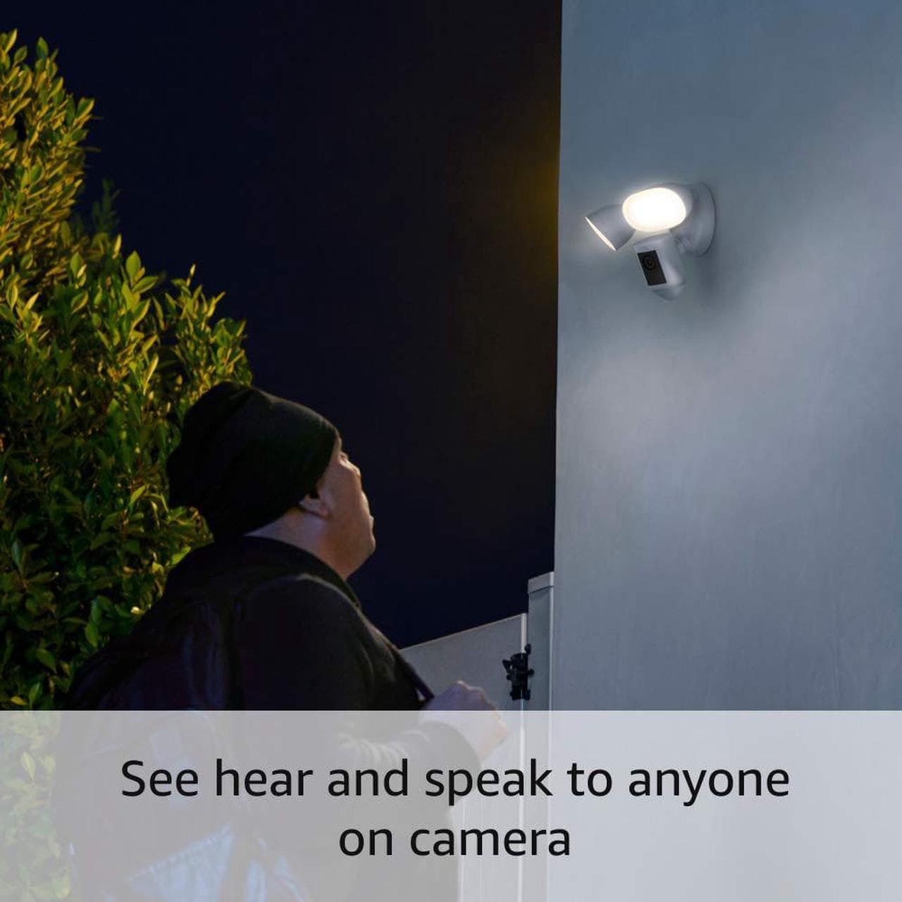 Alt view image 10 of 18 - Ring B08FCWQWDZ Floodlight Cam Wired Pro Surveillance Camera - 1080p - 1800 Lumens - LED - Outdoor - Wired - Night Vision - Amazon Alexa - Black
