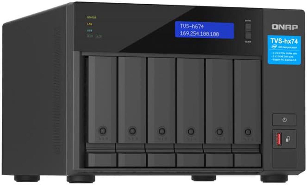 Alt view image 3 of 6 - QNAP TVS-h674-i3-16G 6Bay 2.5GbE NAS Network Storage Server Home Desktop Enterprise Private Cloud(without HDD)