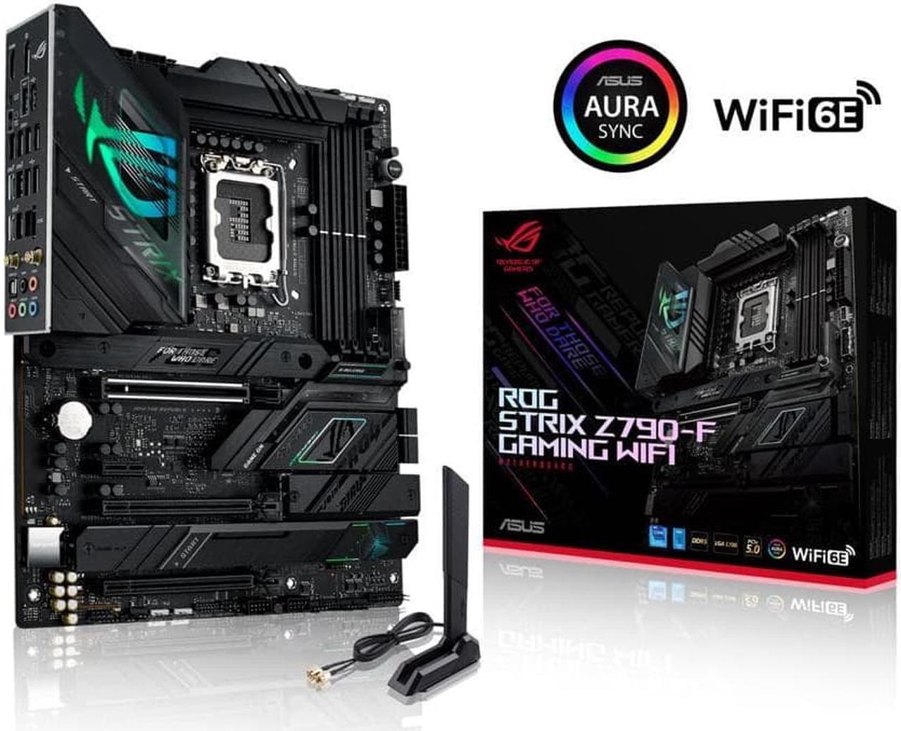 ASUS ROG Strix Z790-F Gaming WiFi 6E LGA 1700(Intel® 13th&12th Gen) ATX gaming motherboard(16 + 1 power stages,DDR5,four M.2 slots, PCIe® 5.0,WiFi 6E,USB 3.2 Gen 2x2 Type-C® with PD 3.0 up to 30W)