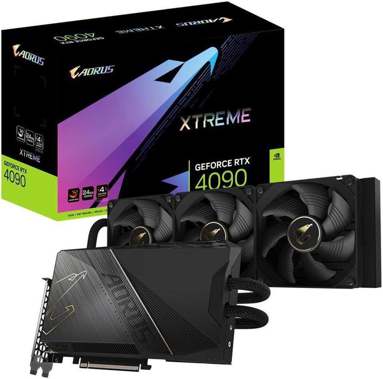 Main image of GIGABYTE AORUS GeForce RTX 4090 XTREME WATERFORCE 24GB GDDR6X PCI Express 4.0 ATX Video Card GV-N4090AORUSX W-24GD