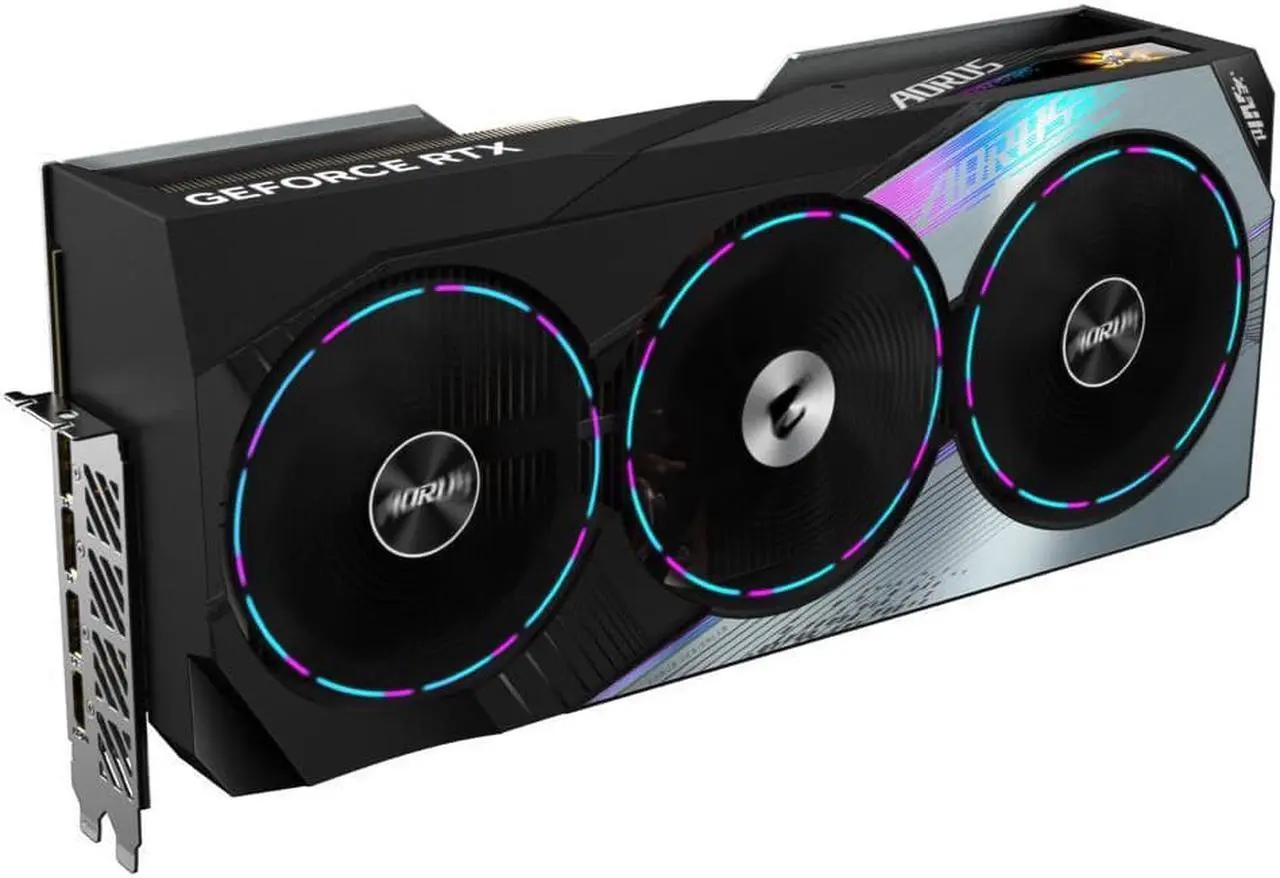 Alt view image 5 of 14 - GIGABYTE AORUS GeForce RTX 4090 MASTER 24GB GDDR6X PCI Express 4.0 x16 ATX Video Card GV-N4090AORUS M-24GD