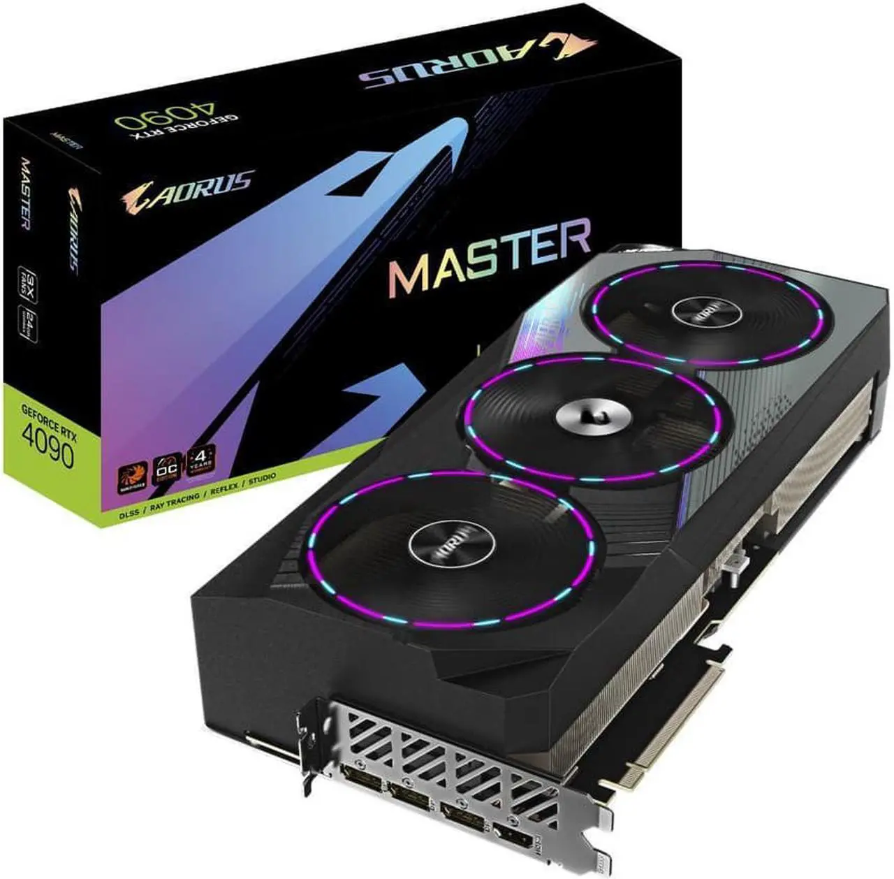 Main image of GIGABYTE AORUS GeForce RTX 4090 MASTER 24GB GDDR6X PCI Express 4.0 x16 ATX Video Card GV-N4090AORUS M-24GD