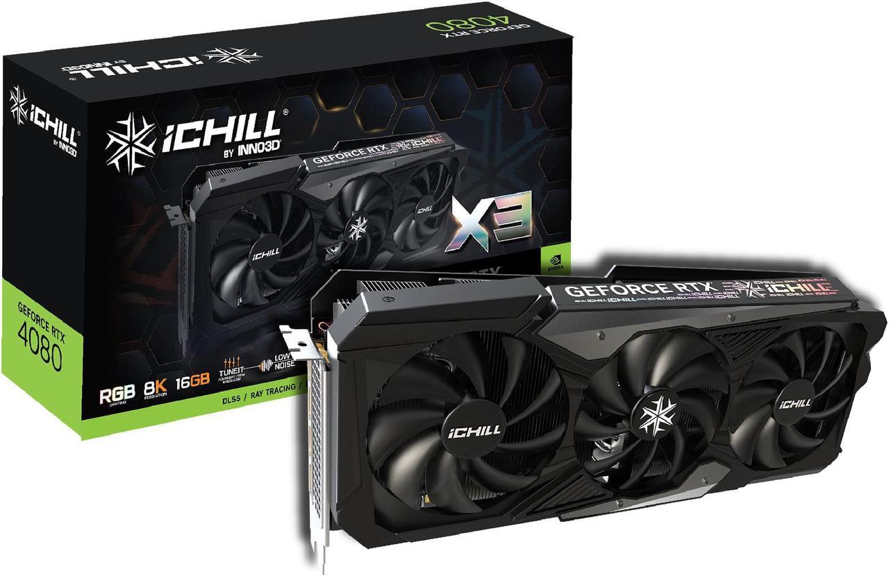 Inno3DGEFORCE RTX 4080 16GB ICHILL X3 Graphics Card DIY Computer Accessories