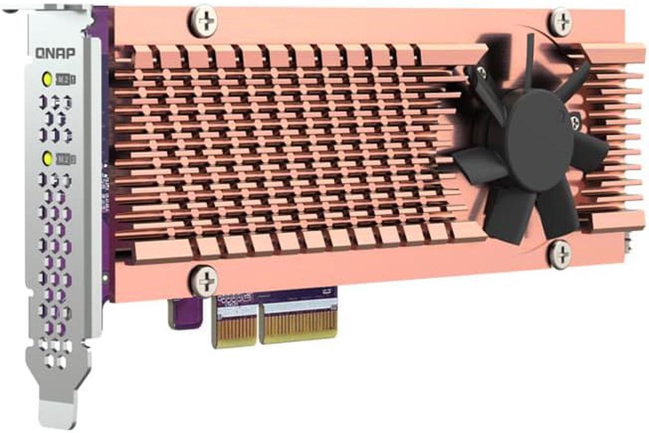 Main image of QNAP QM2-2P-344A Dual Slot M.2 22110/2280 PCIe NVMe SSD Expansion Card New in November 2022