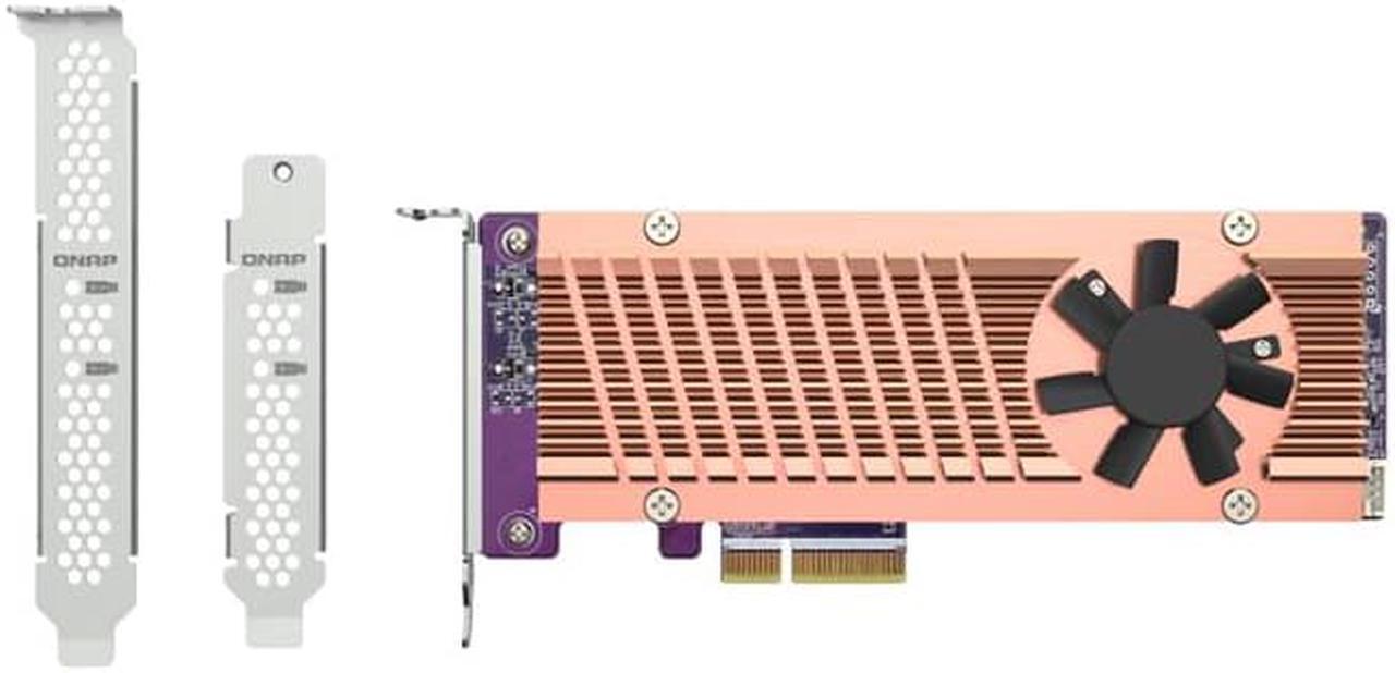 Alt view image 6 of 6 - QNAP QM2-2P-344A Dual Slot M.2 22110/2280 PCIe NVMe SSD Expansion Card New in November 2022