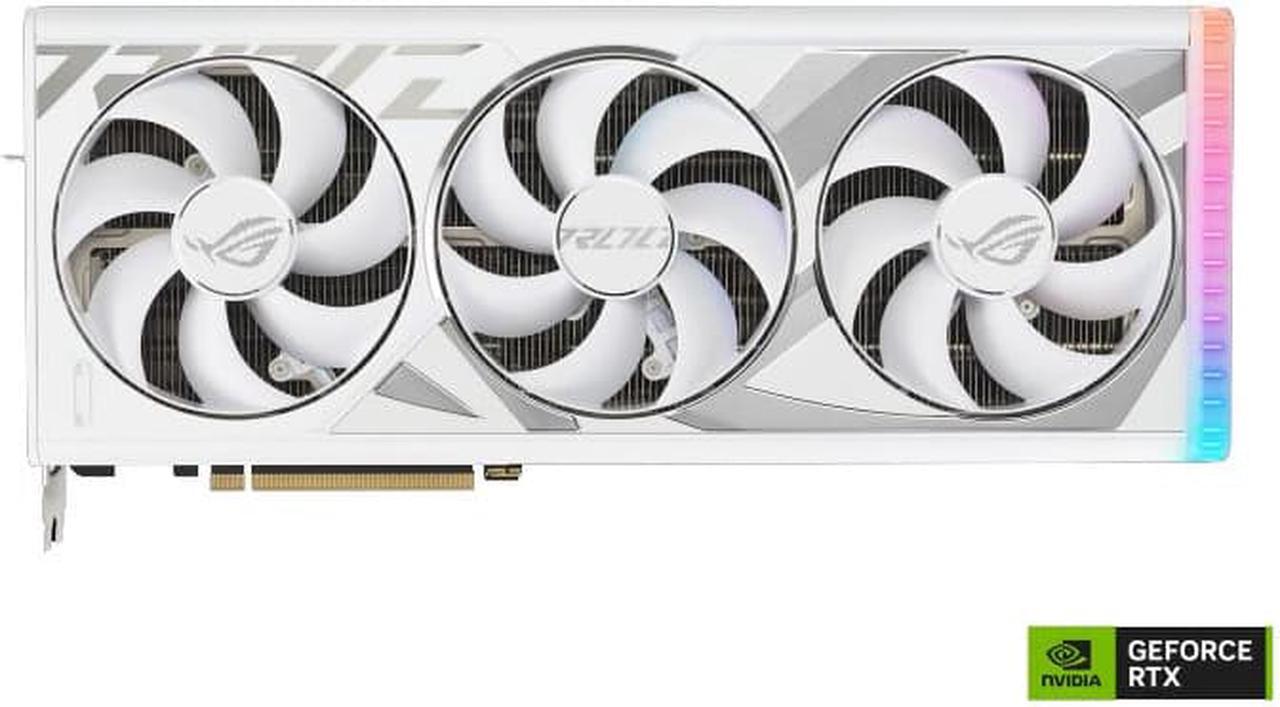 Alt view image 2 of 3 - ASUS ROG Strix GeForce RTX 4080 White Edition Gaming Graphics Card (PCIe 4.0, 16GB GDDR6X, HDMI 2.1a, DisplayPort 1.4a) ROG-STRIX-RTX4080-16G-WHITE