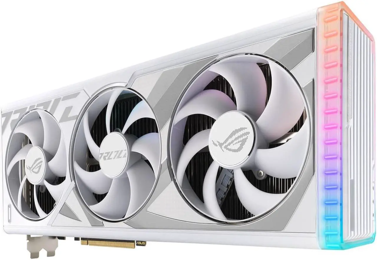 Alt view image 3 of 4 - ASUS ROG Strix GeForce RTX 4090 White OC Edition Gaming Graphics Card (PCIe 4.0, 24GB GDDR6X, HDMI 2.1a, DisplayPort 1.4a) ROG-STRIX-RTX4090-O24G-WHITE