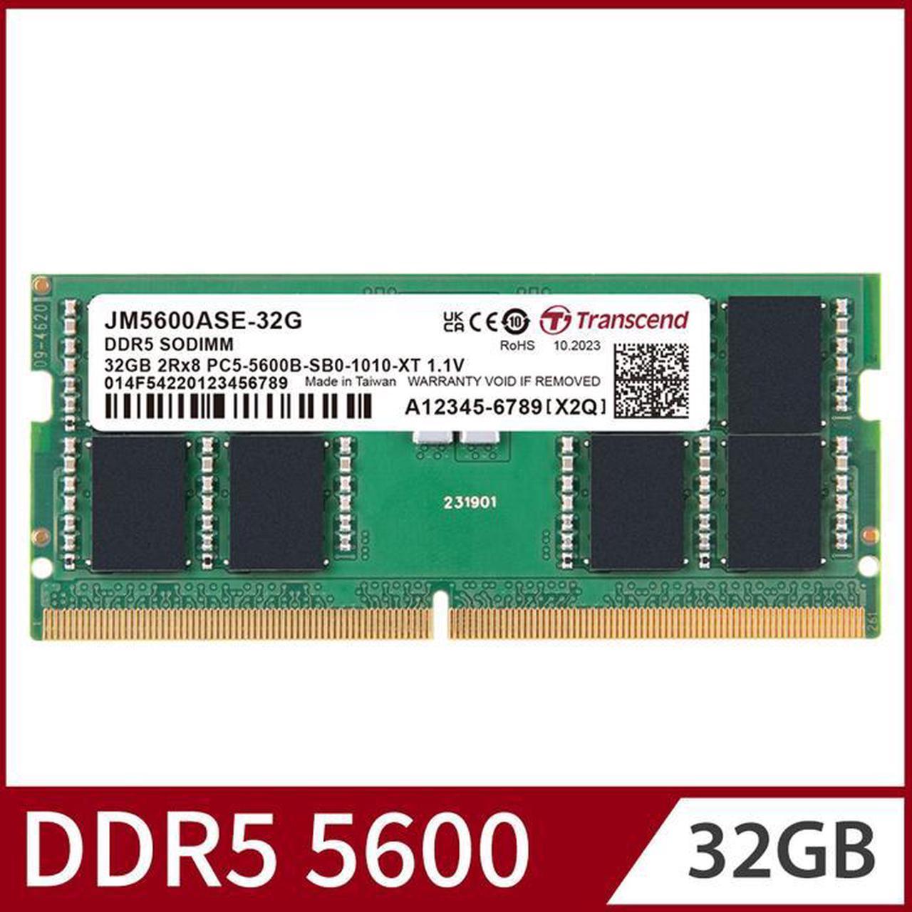 5Cgo JetRam DDR5 5600 32GB notebook memory (JM5600ASE-32G)