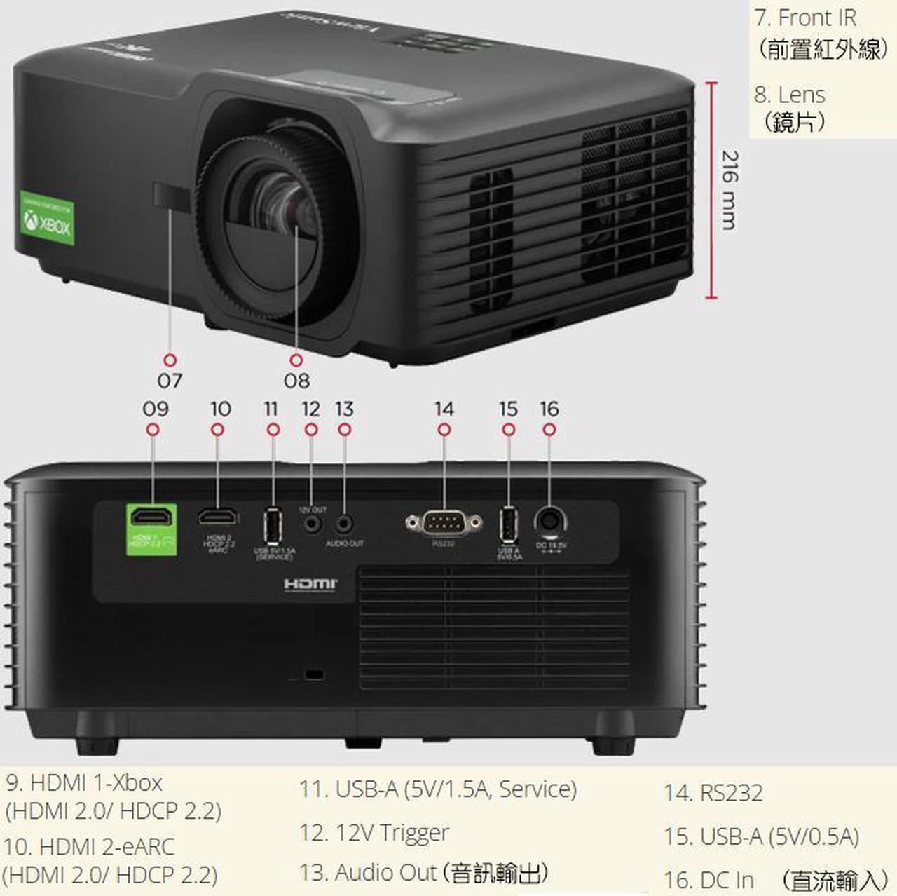 Alt view image 6 of 6 - ViewSonic LX700-4K RGB three-color laser home theater projector 5200 laser lumens  Home Theater