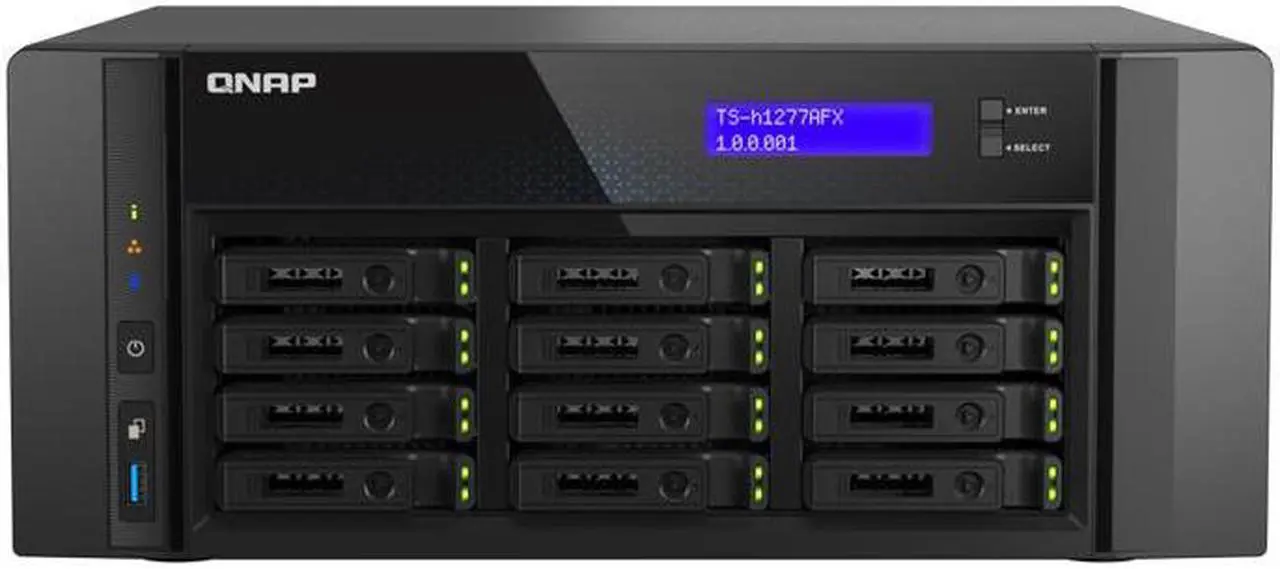 Alt view image 2 of 5 - QNAP TS-h1277AFX-R7-32G 12-bay Desktop All-Flash NAS Network Server