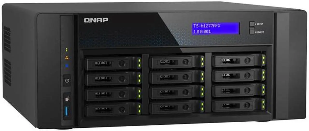 Alt view image 3 of 5 - QNAP TS-h1277AFX-R7-32G 12-bay Desktop All-Flash NAS Network Server