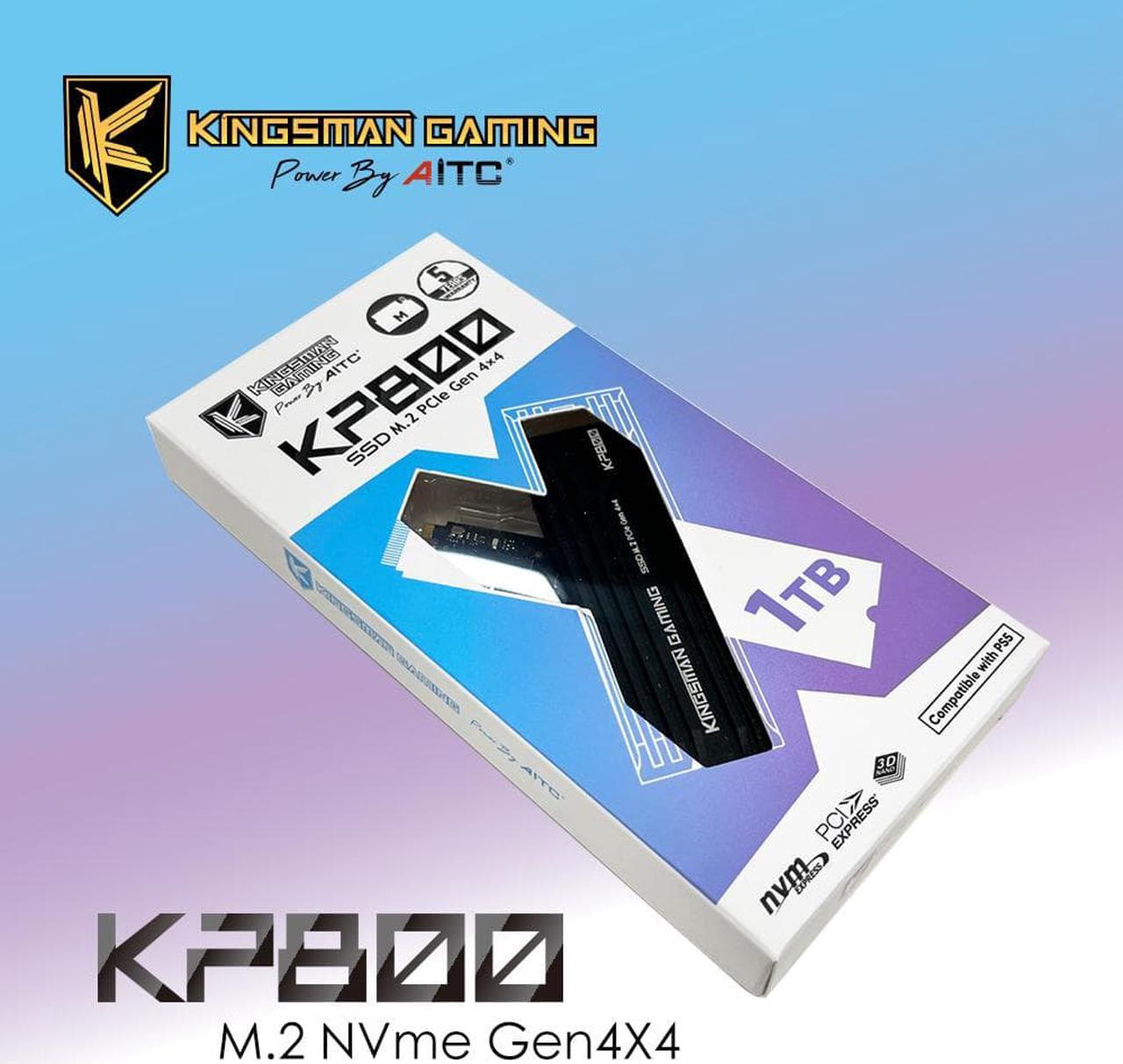 Alt view image 3 of 6 - KINGSMAN KP800 M.2 NVMe PCIe Gen4 x4 2280 1TB Internal Solid-State Drive (SSD) / DRAM included / Works with PC and PS5 / R/W Up to 7,500/6,500 MB/s / 5-year limited warranty