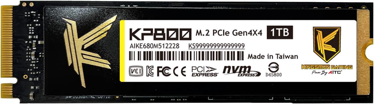 Alt view image 5 of 6 - KINGSMAN KP800 M.2 NVMe PCIe Gen4 x4 2280 1TB Internal Solid-State Drive (SSD) / DRAM included / Works with PC and PS5 / R/W Up to 7,500/6,500 MB/s / 5-year limited warranty