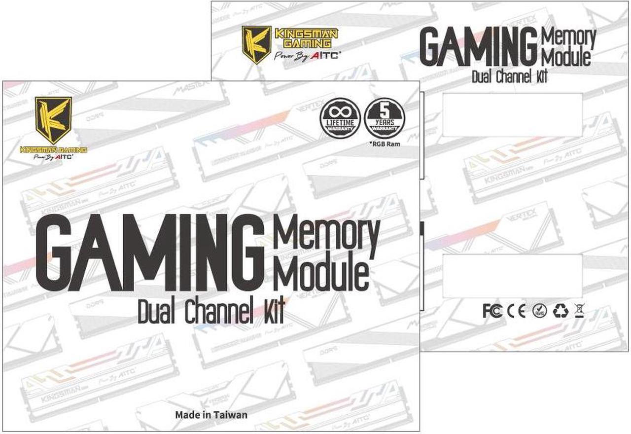 Alt view image 6 of 6 - AITC KINGSMAN VERTEX RGB Series DDR5 32GB (2 x 16GB) 288-Pin PC RAM 6800 (PC5 54400) Desktop Memory Model XMP