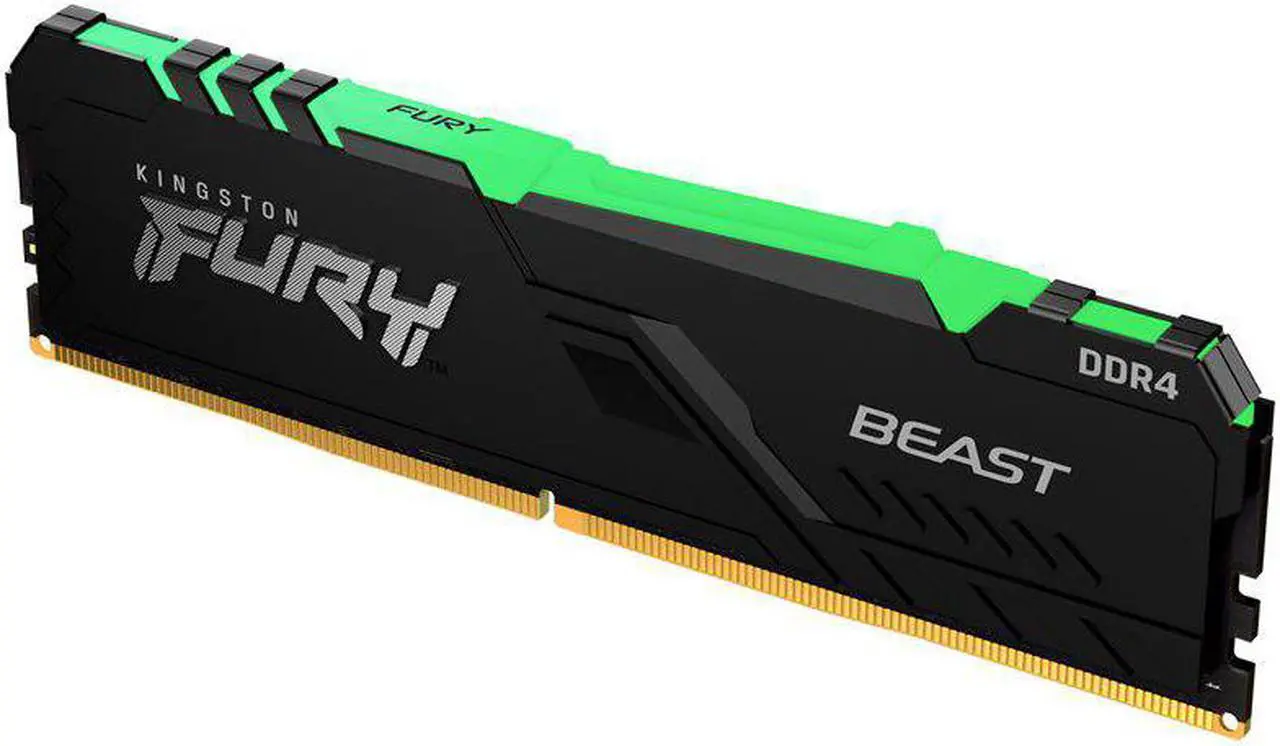 Alt view image 16 of 20 - Kingston Fury Beast RGB 8GB DDR4 3200MHz 288pin DIMM Memory Module KF432C16BBA/8