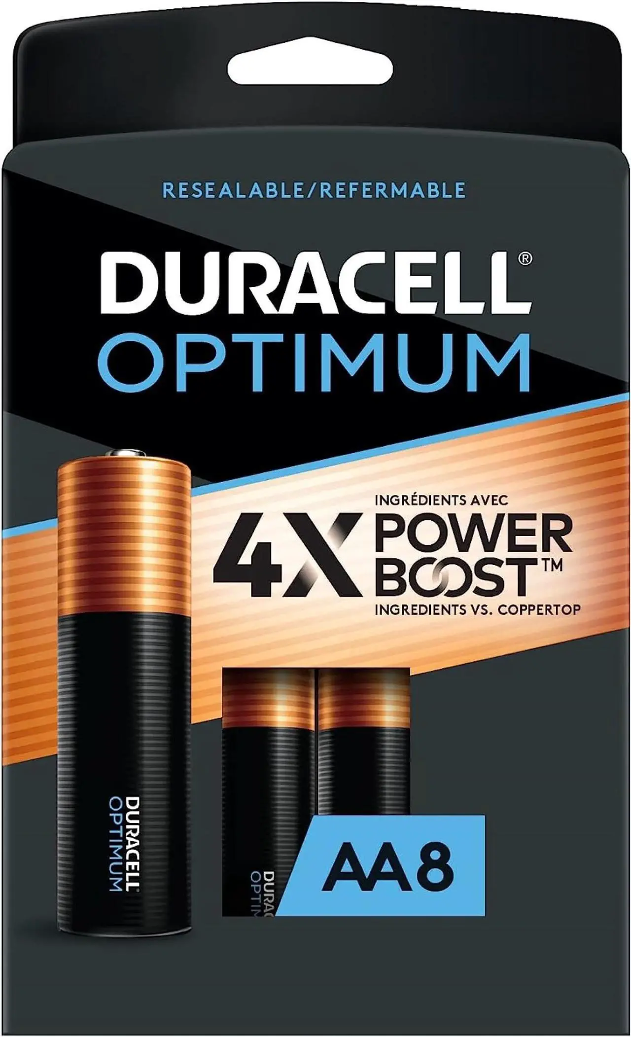 Main image of Duracell Optimum AA Alkaline Battery (pack Of 8)