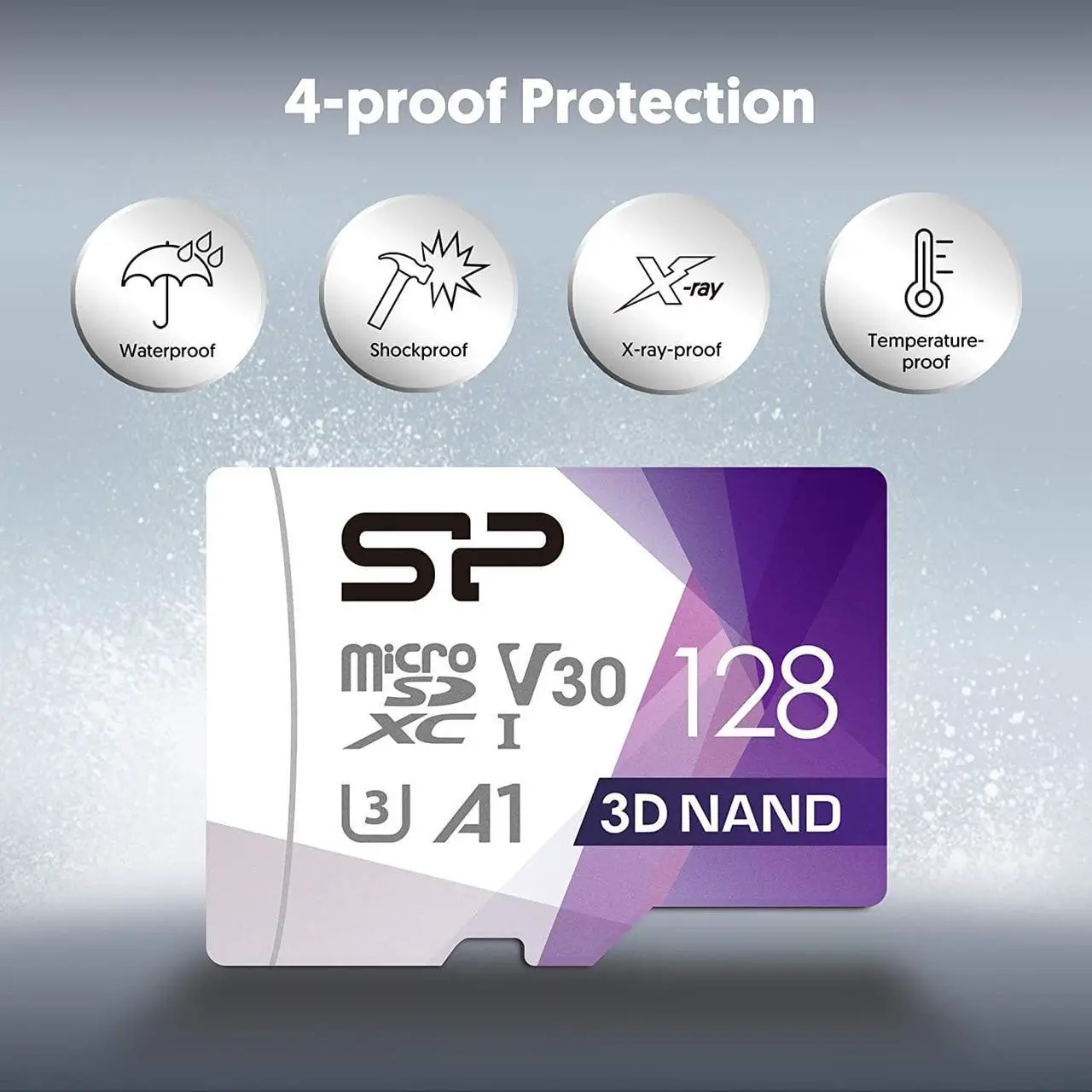 Alt view image 2 of 6 - Silicon Power 2-Pack 128GB Micro SD Card | U3 SDXC | Up to 100MB/s High Speed | Memory Card | for Cams, DJI Pocket and Drones