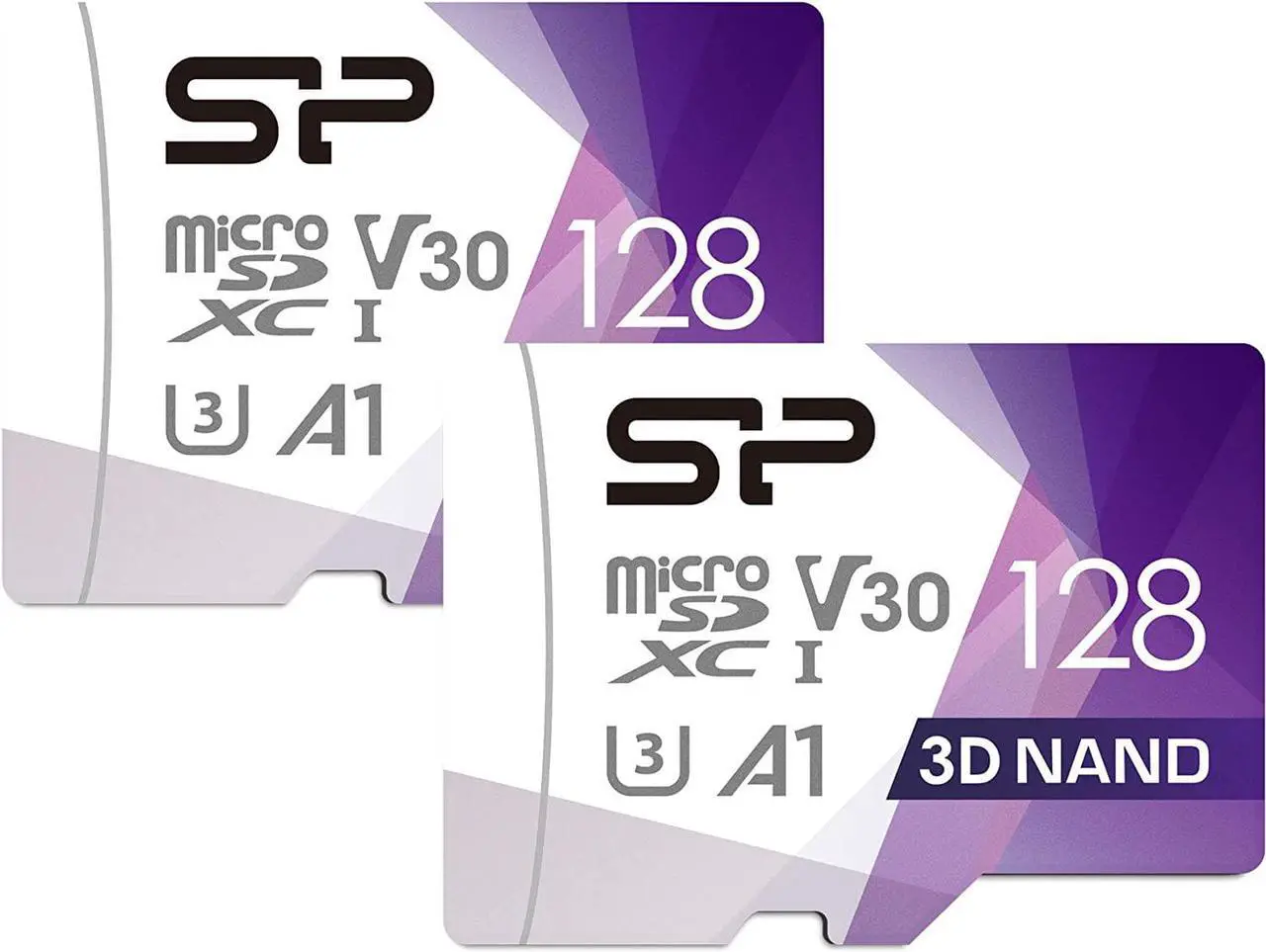 Main image of Silicon Power 2-Pack 128GB Micro SD Card | U3 SDXC | Up to 100MB/s High Speed | Memory Card | for Cams, DJI Pocket and Drones