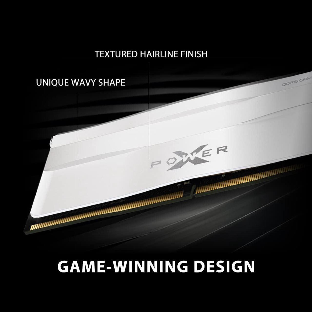Alt view image 4 of 4 - Silicon Power DDR5 32GB (2x16GB) Zenith 6000MHz (PC5-48000) 288-pin CL30 1.35V UDIMM Desktop Memory Module RAM SU032GXLWU60AFDGSW White