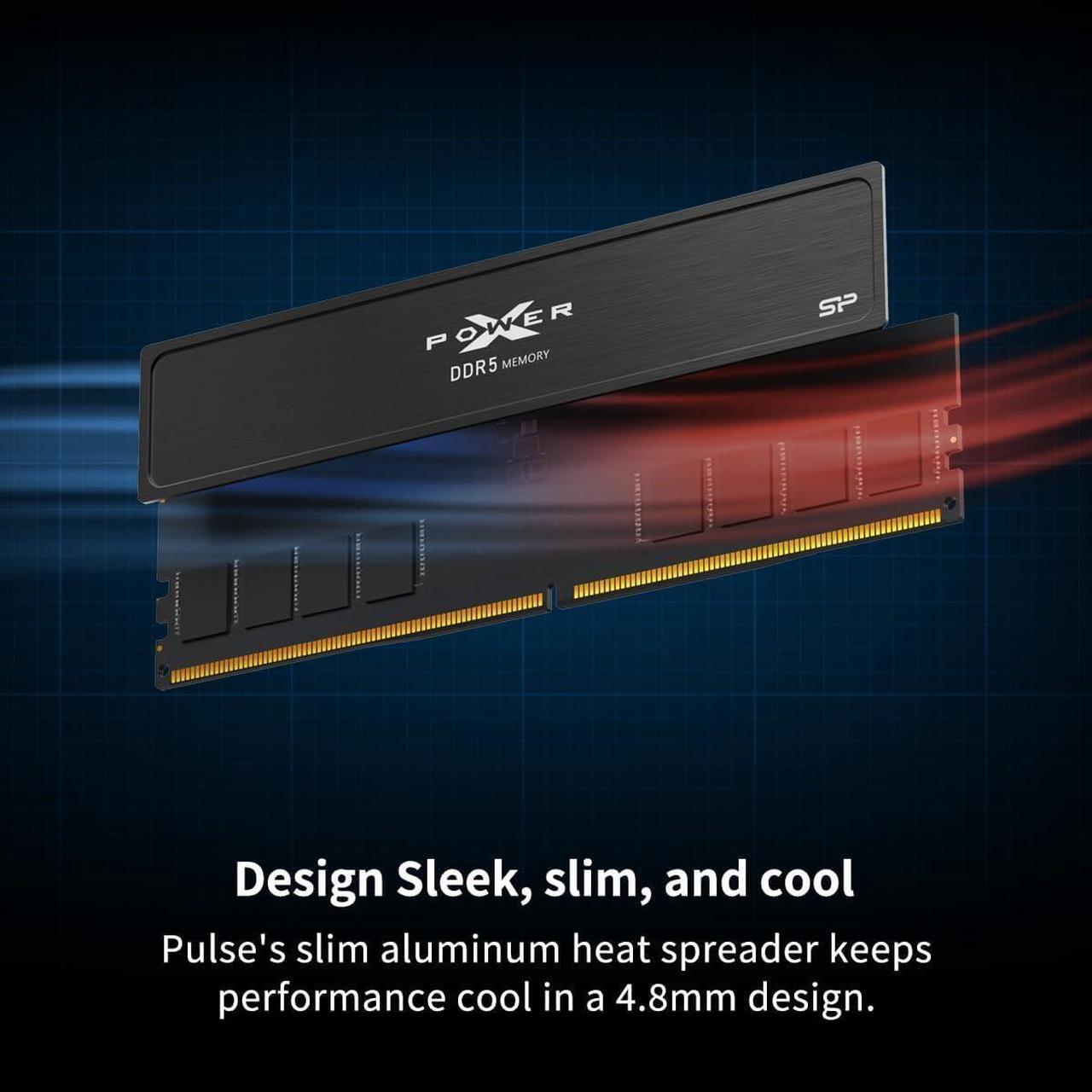 Alt view image 4 of 5 - Silicon Power DDR5 32GB (2x16GB) Value Gaming 6000MT/s (PC5-48000) 288-pin CL36 1.35V UDIMM Desktop Memory Module RAM SU032GXLWU60CFDJSN