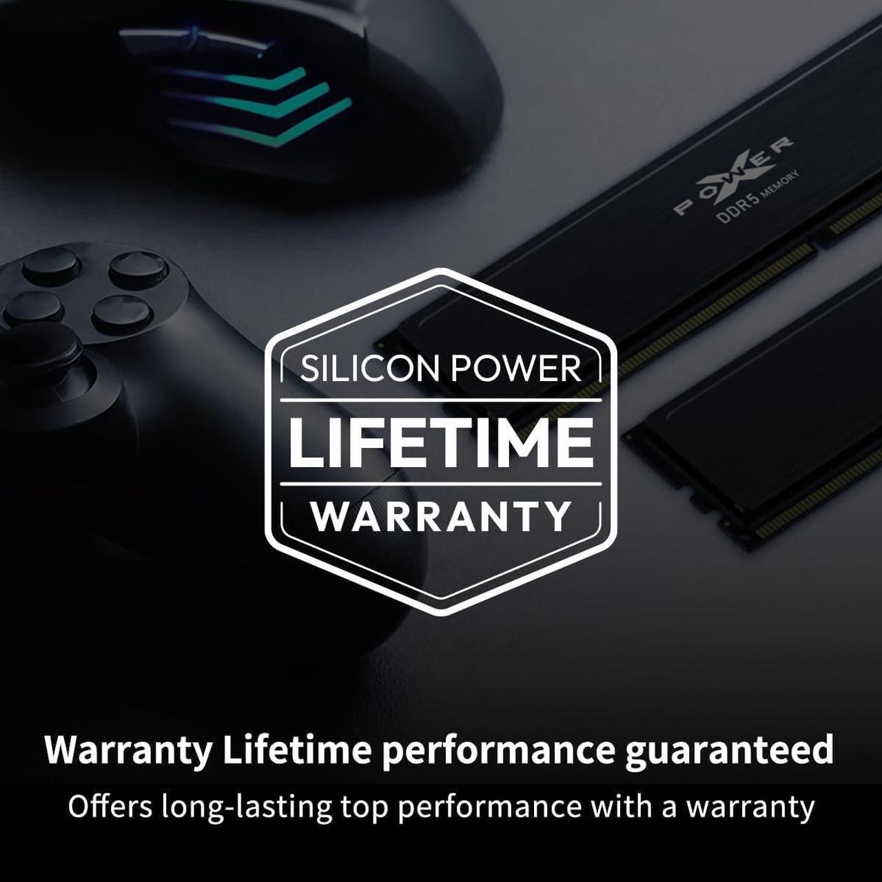 Alt view image 5 of 5 - Silicon Power DDR5 32GB (2x16GB) Value Gaming 6000MT/s (PC5-48000) 288-pin CL36 1.35V UDIMM Desktop Memory Module RAM SU032GXLWU60CFDJSN