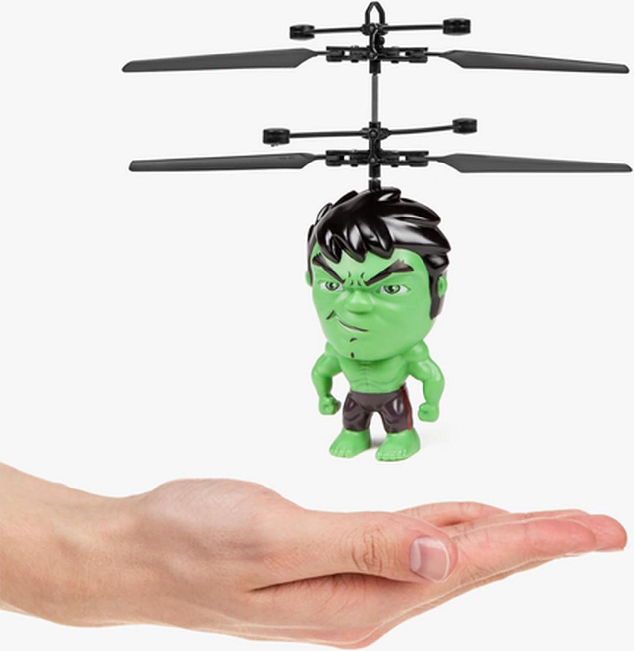 Marvel Licensed Hulk 3.5 Inch Flying Figure IR UFO Big Head Helicopter