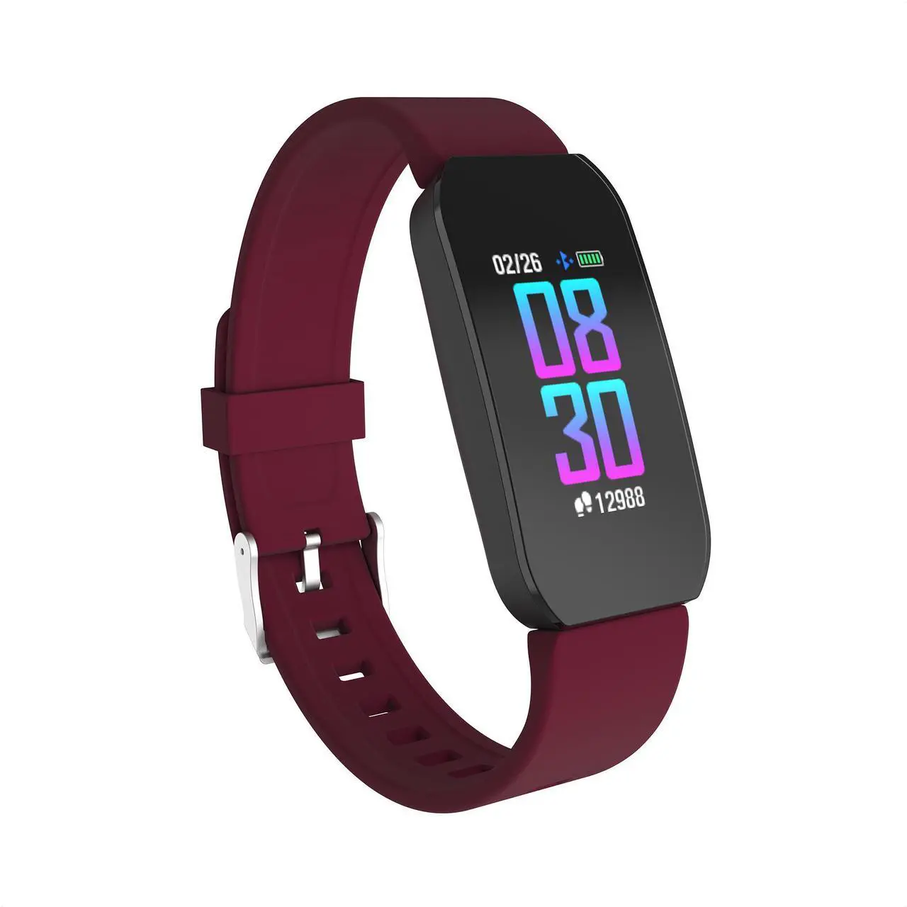 Main image of Fitness Tracker iTouch Active Heart Rate, Step Counter, Message, IP68 Swimming Waterproof for Women and Men, Touch Screen, Compatible with iPhone and Android (Burgundy)