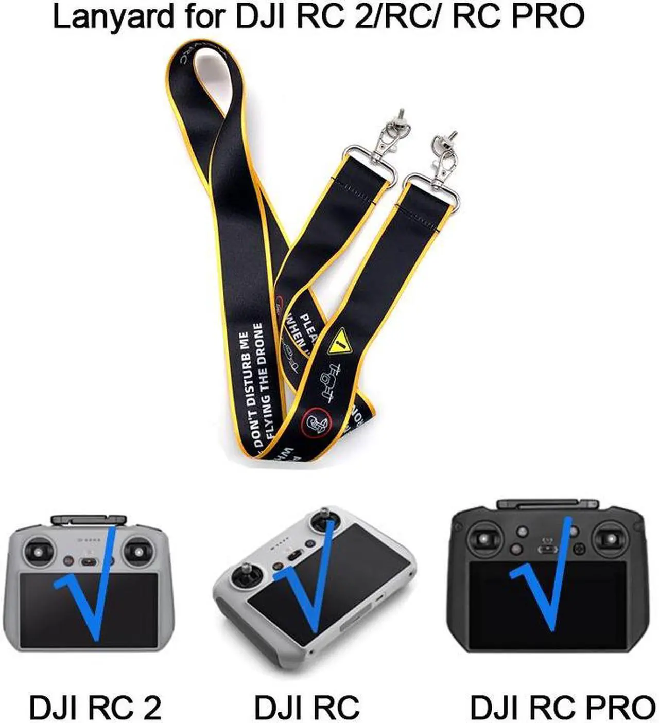 Alt view image 2 of 7 - Neck Lanyard for DJI Mavic 3 Cine Mavic 2 Pro/Zoom Air2S Air2 Mini 3 PRO Combo Drone Accessories RC Pro with Screen Smart Remote