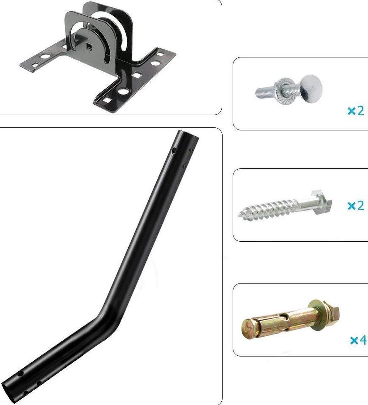 Alt view image 4 of 6 - QXDRAGON Adjustable Attic Antenna Mount, Outdoor TV Antenna Mounting Pole Universal Mount Brackets