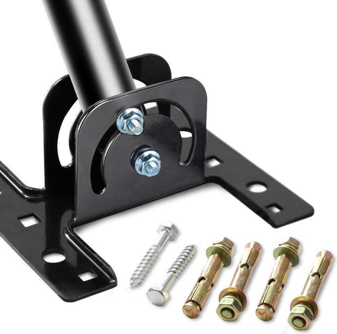Alt view image 5 of 6 - QXDRAGON Adjustable Attic Antenna Mount, Outdoor TV Antenna Mounting Pole Universal Mount Brackets