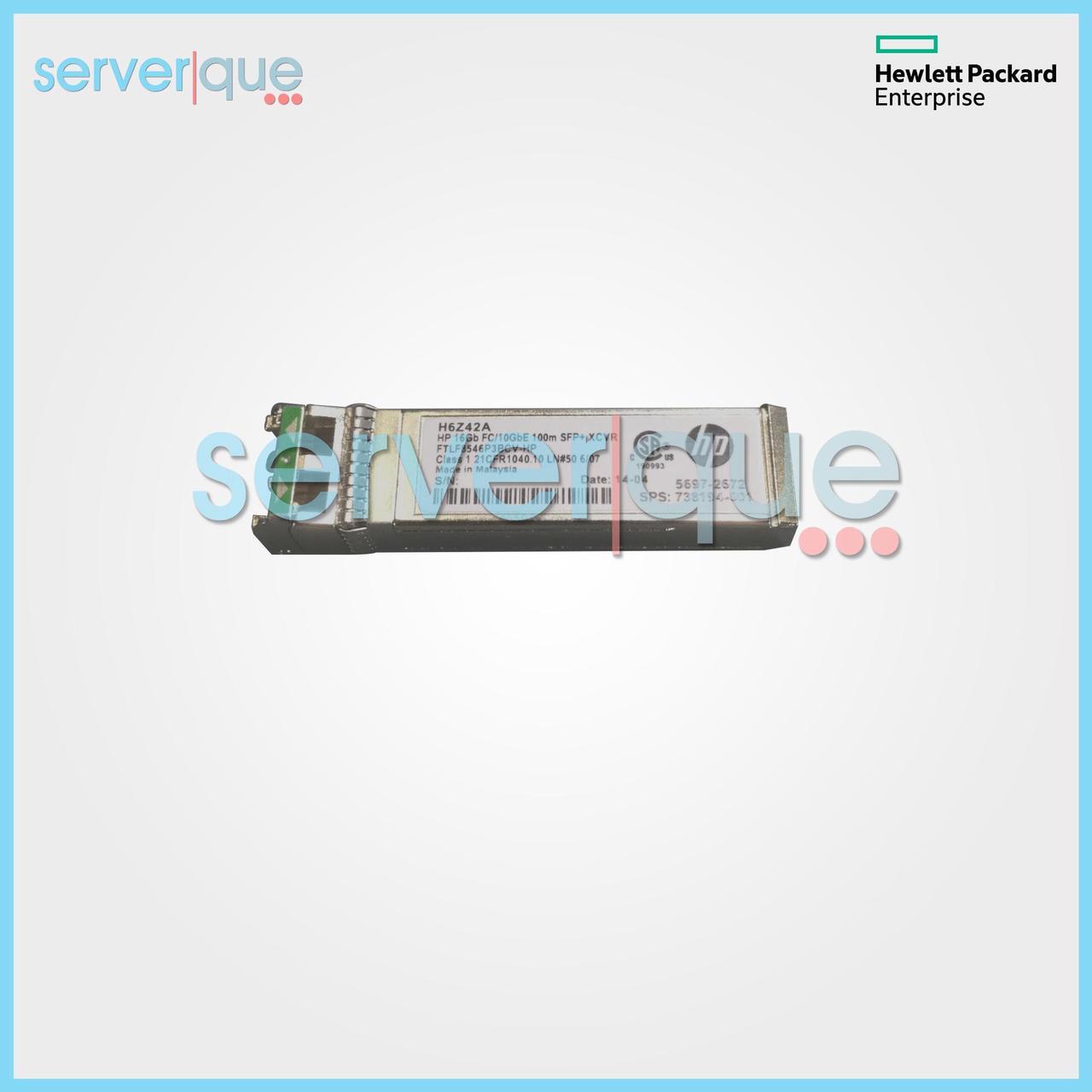 Alt view image 2 of 4 - HPE H6Z42A StoreFabric 16Gb FC/10GbE 100m SR SFP+ Transceiver