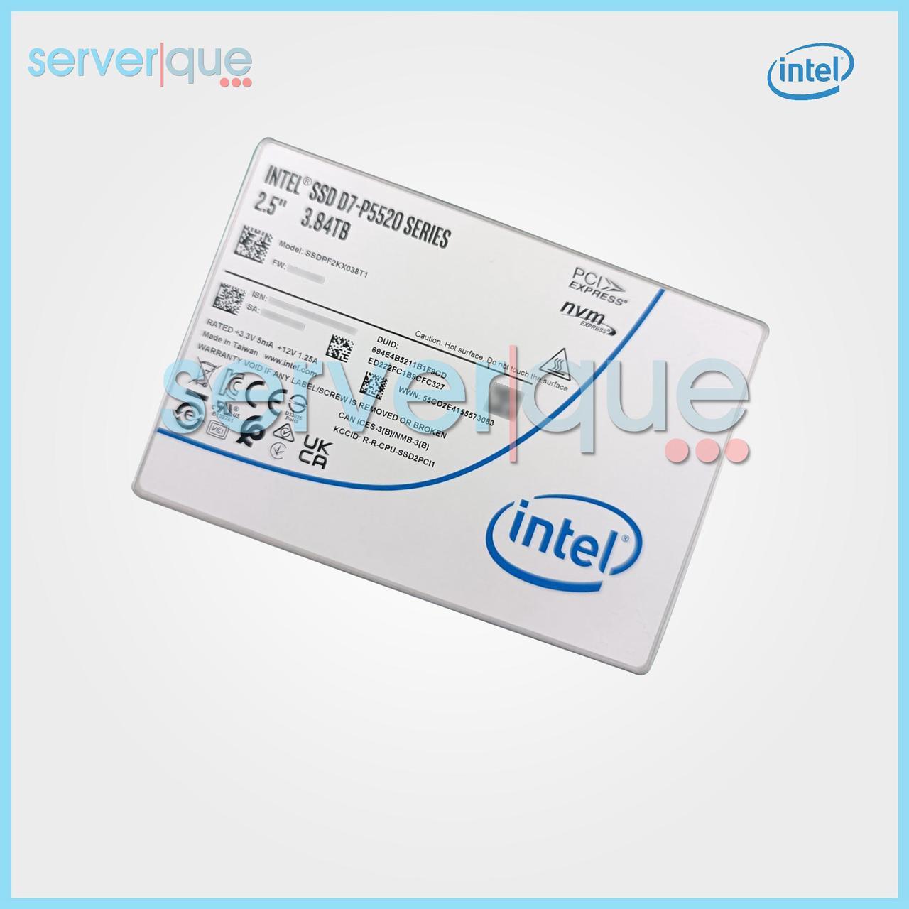Alt view image 2 of 3 - Intel SSDPF2KX038T1 D7-P5520 3.84TB 2.5" TLC U.2 PCIe Gen4 NVMe SSD 0 HOURS