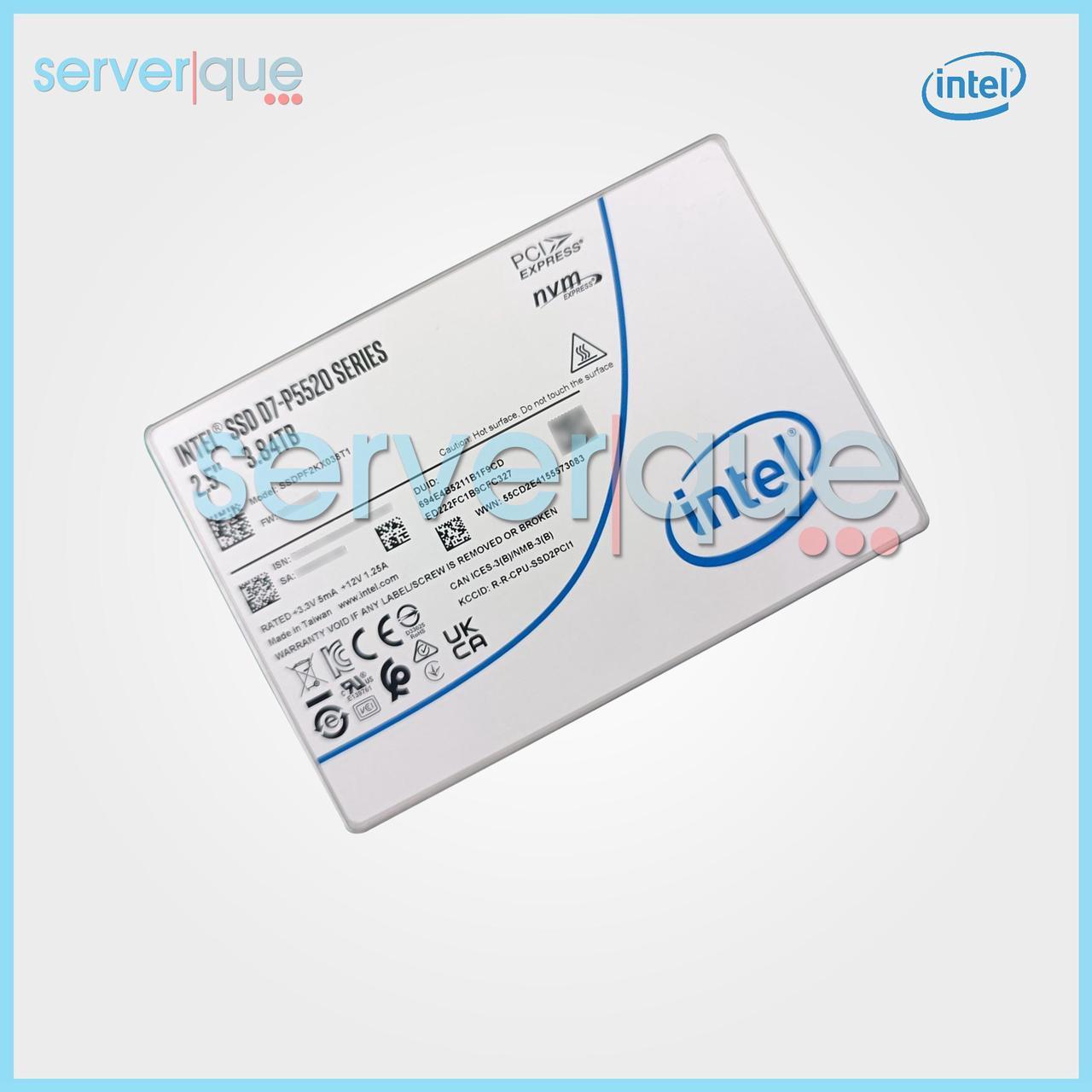 Alt view image 3 of 3 - Intel SSDPF2KX038T1 D7-P5520 3.84TB 2.5" TLC U.2 PCIe Gen4 NVMe SSD 0 HOURS