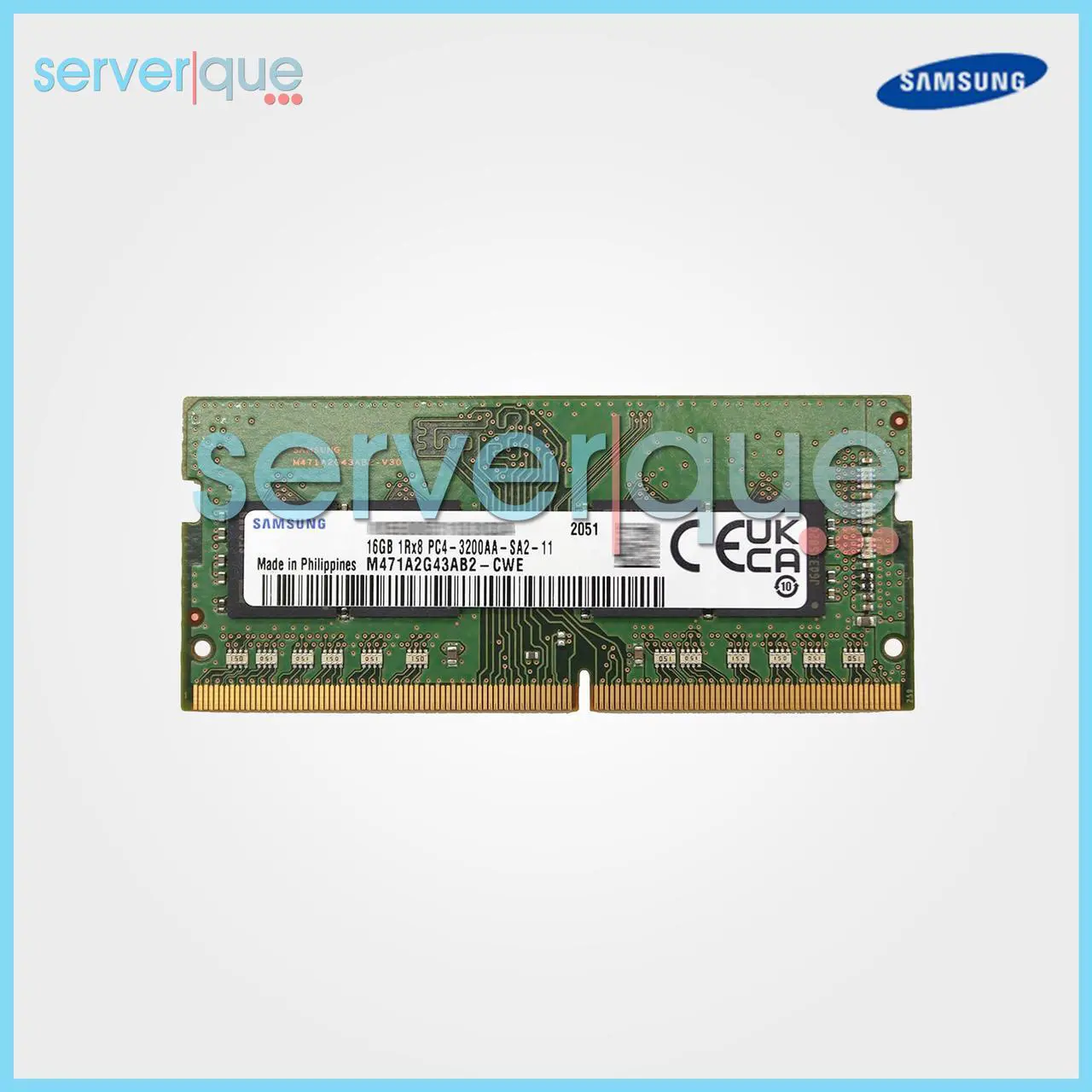 Alt view image 4 of 6 - Samsung M471A2G43AB2-CWE 16GB Memory Module - DDR4 - 3200 MHz - 260-Pin - SODIMM - Non-ECC - 2Rx8 - 1.2 Volts