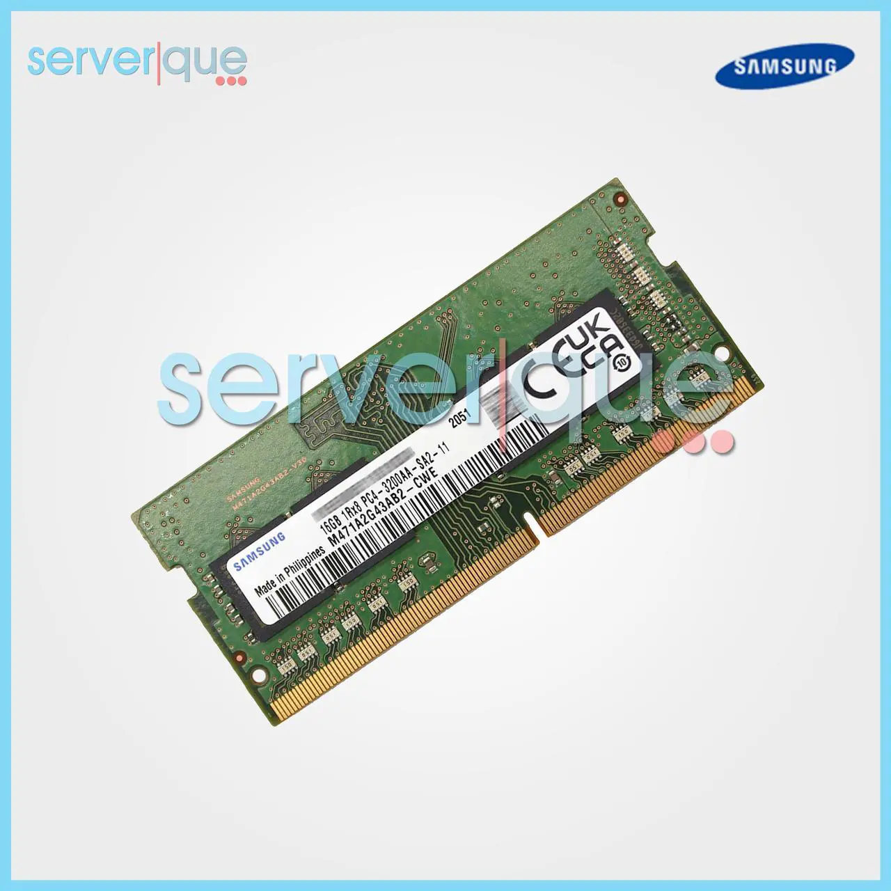 Alt view image 6 of 6 - Samsung M471A2G43AB2-CWE 16GB Memory Module - DDR4 - 3200 MHz - 260-Pin - SODIMM - Non-ECC - 2Rx8 - 1.2 Volts