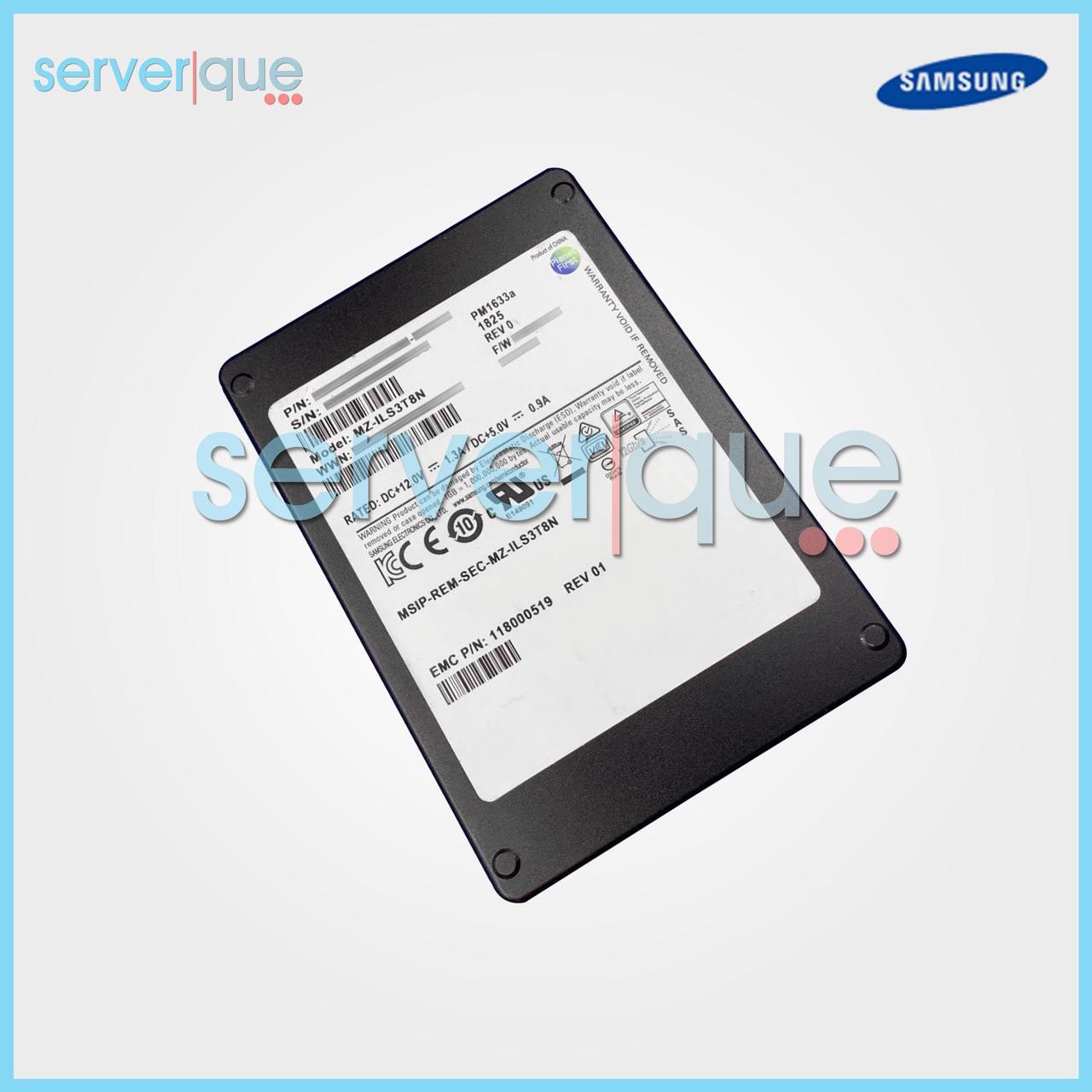 Alt view image 2 of 3 - Samsung MZ-ILS3T8N MZILS3T8HMLH-000C3 PM1633a Series 3.8TB Internal Solid State Drive - 2.5-inch - SAS 12.0 Gbps - Triple-level Cell (TLC)