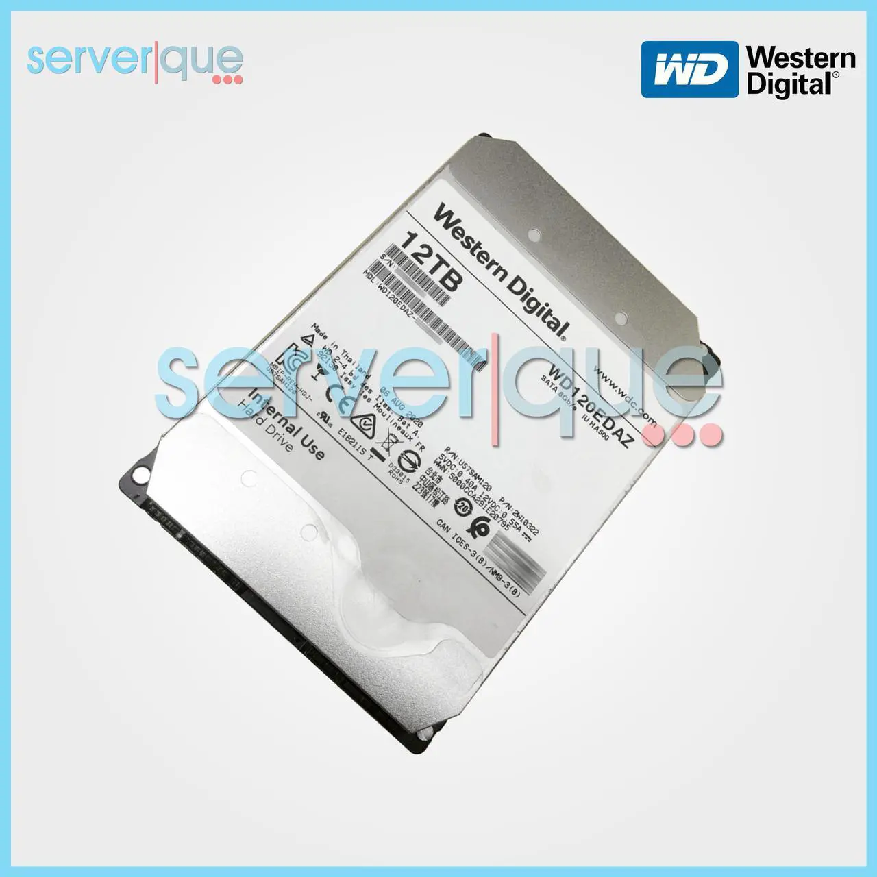 Alt view image 2 of 3 - Western Digital 12TB 5400RPM SATA 6Gb/s 256MB 3.5" HDD WD120EDAZ