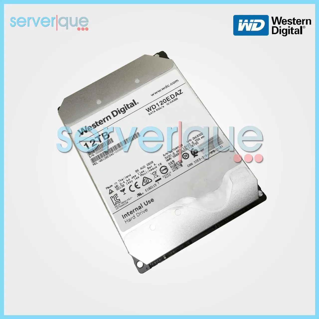 Alt view image 3 of 3 - Western Digital 12TB 5400RPM SATA 6Gb/s 256MB 3.5" HDD WD120EDAZ