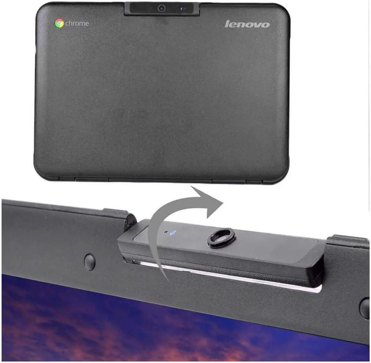 Alt view image 13 of 16 - Lenovo N21 Chromebook Laptop Computer, 11.6" High Definition Display, Intel Dual-Core, 4GB RAM, 16GB SSD, Chrome OS, WiFi