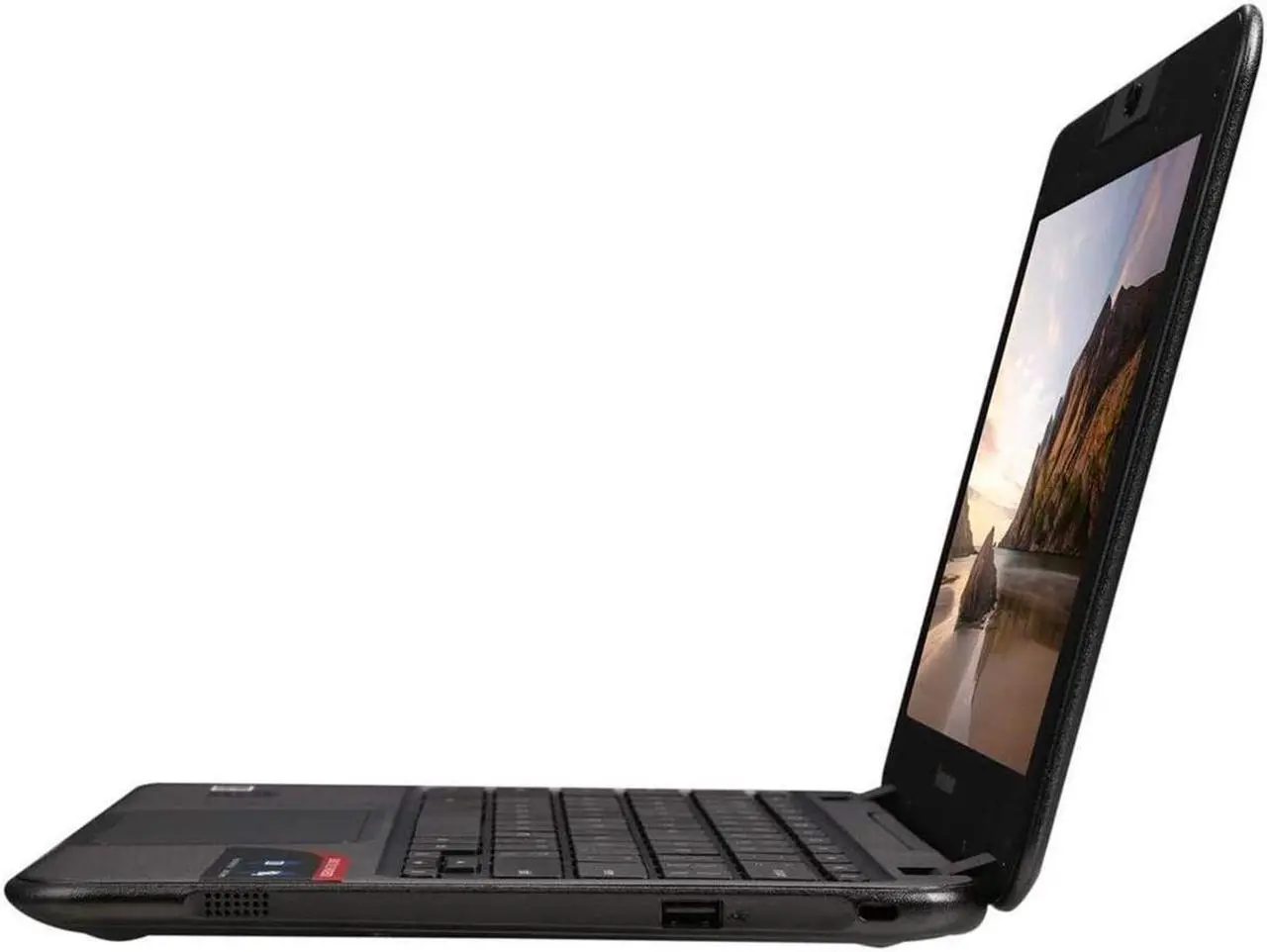 Alt view image 15 of 16 - Lenovo N21 Chromebook Laptop Computer, 11.6" High Definition Display, Intel Dual-Core, 4GB RAM, 16GB SSD, Chrome OS, WiFi