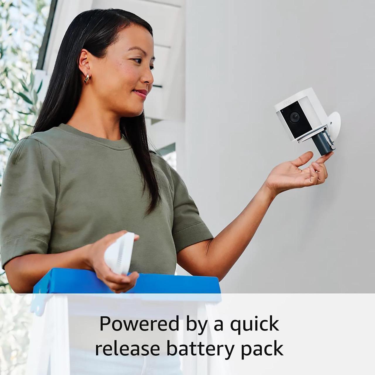 Alt view image 11 of 14 - Ring Spotlight Cam Plus - Battery - Two-Way Talk - Color Night Vision - Security Siren - White - 2022 Release  B09JZ5BG26
