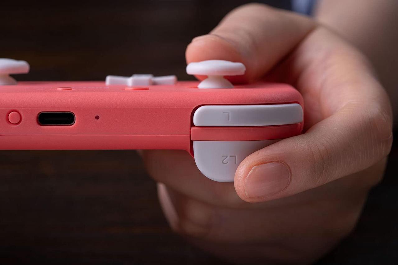 Alt view image 4 of 5 - 8Bitdo Lite 2 Bluetooth Wireless Gamepad for Switch, Android and Raspberry Pi - Pink
