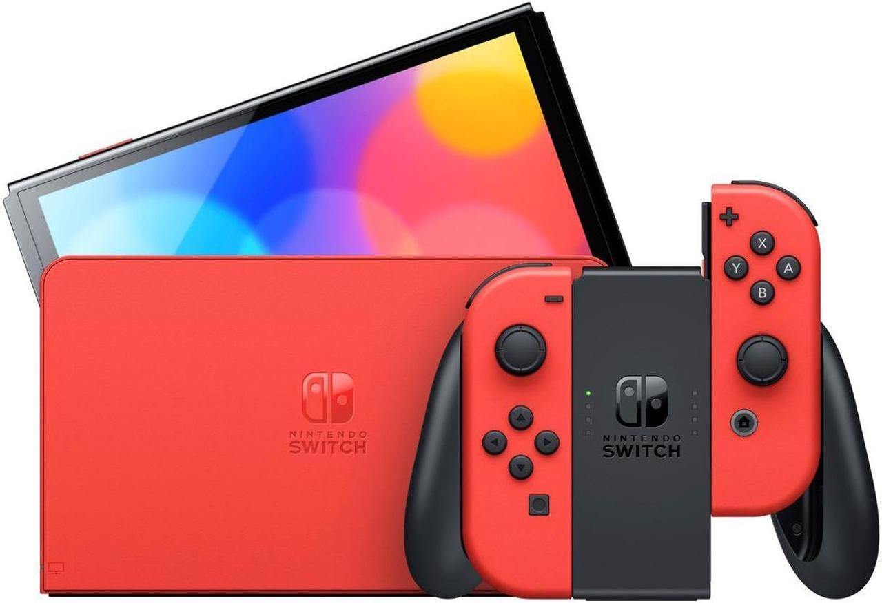 Alt view image 2 of 4 - Nintendo Switch OLED Mario Red Edition with MightySkins Custom Console and Controller Skin Voucher - Japan Import with US Plug