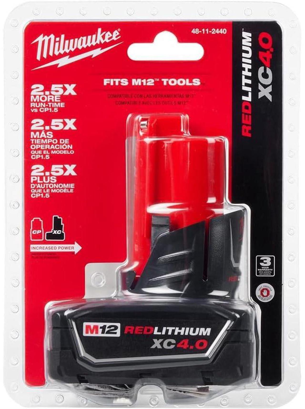 Alt view image 4 of 5 - Milwaukee 48-11-2440 M12 XC Extended 4.0 Battery Pack