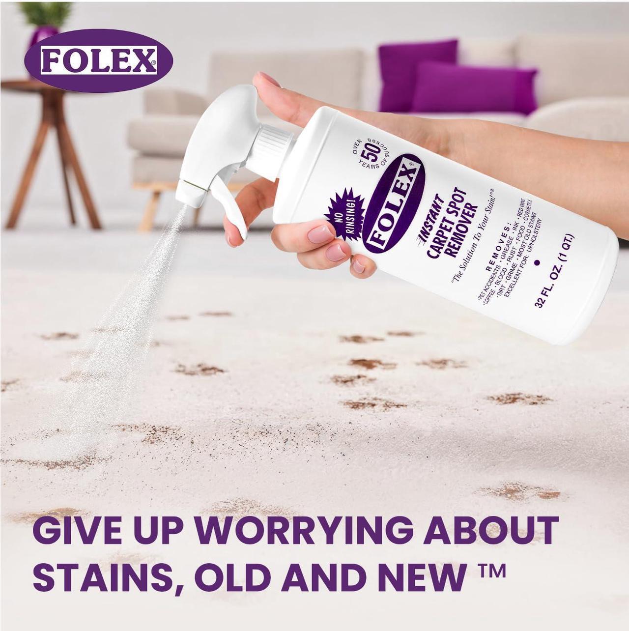 Alt view image 5 of 5 - Folex Instant Carpet Spot Remover Carpet Cleaner with Reusable Cleaning Cloth - 128 oz - Removes Pet Accidents, Grease, Red Wine and More - 4 Pack