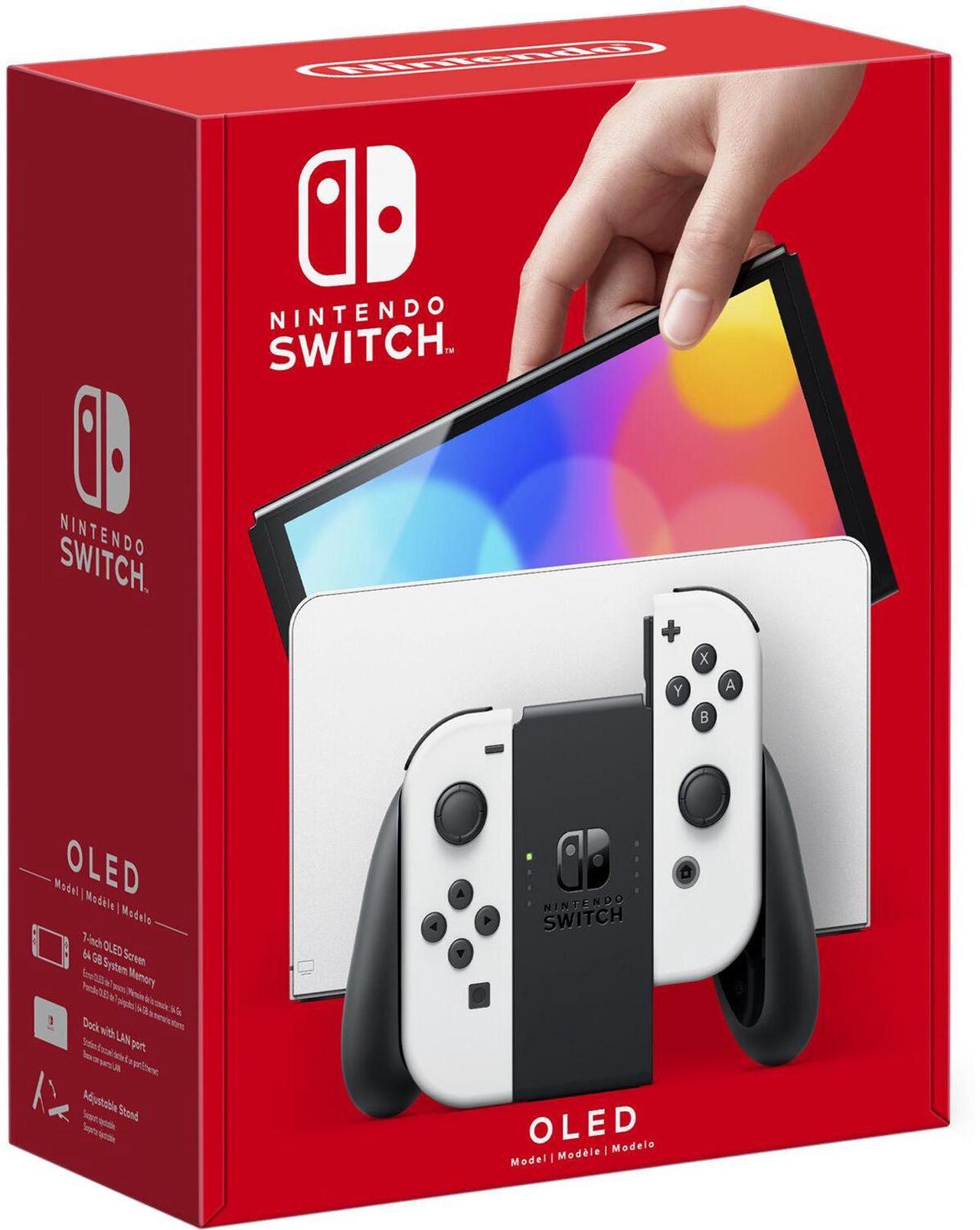 Alt view image 2 of 5 - Nintendo Switch White OLED Console with Mario & Luigi: Brothership, MightySkins Console and Controller Skin Voucher, and 1 Year CPS Extended Warranty