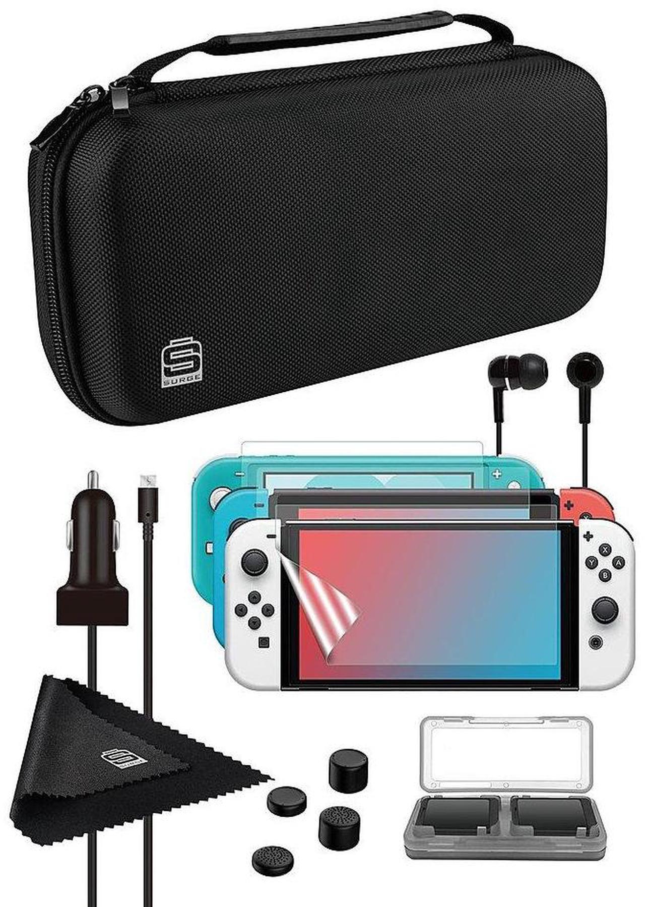 Alt view image 5 of 7 - Nintendo Switch White OLED Console with Mario & Luigi: Brothership, Surge Accessory Gaming Kit, MightySkins Console and Controller Skin Voucher, and 1 Year CPS Extended Warranty